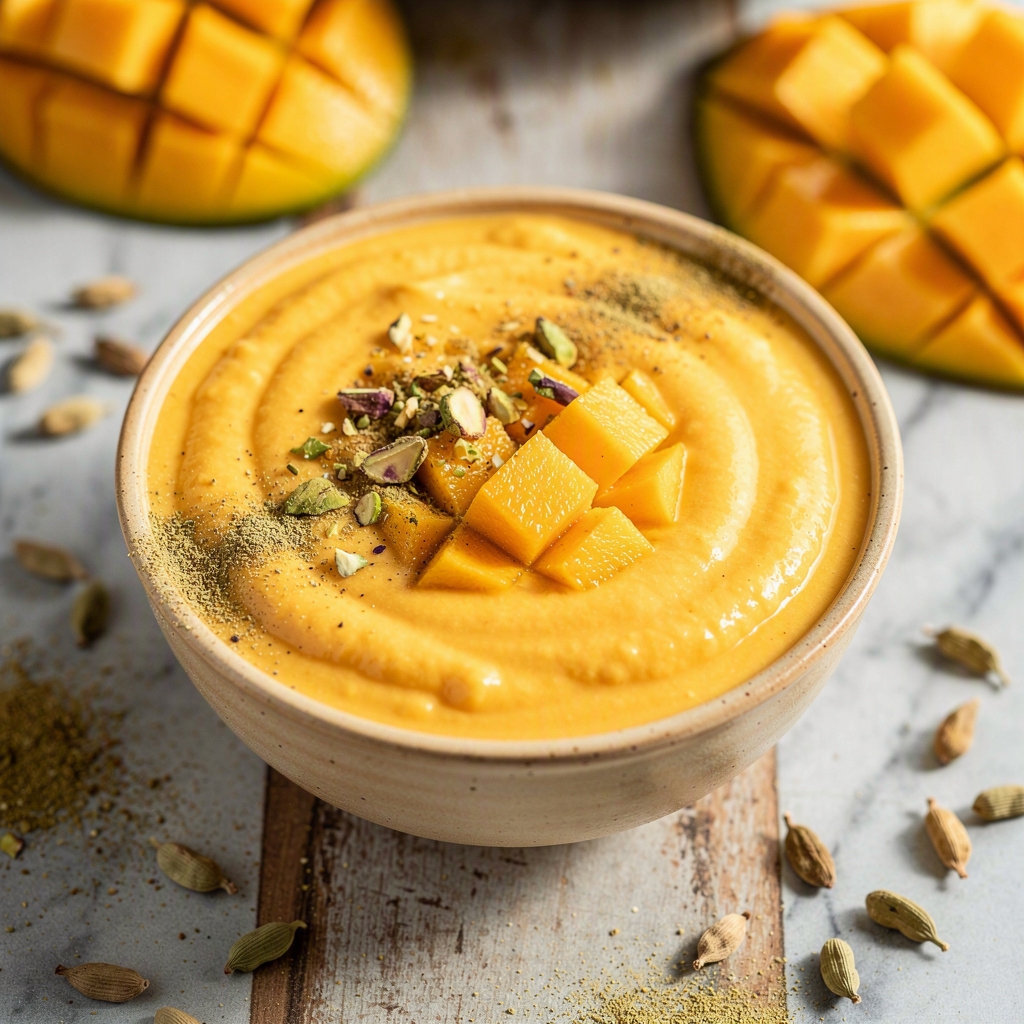 Creamy Mango Lassi (Vegan Yogurt Drink)