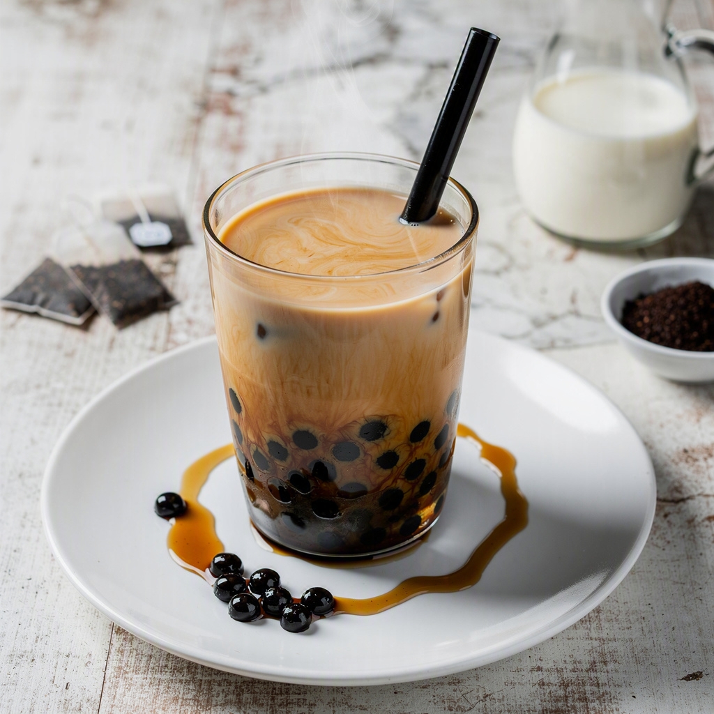 Homemade Bubble Tea (Boba Milk Tea) Drink