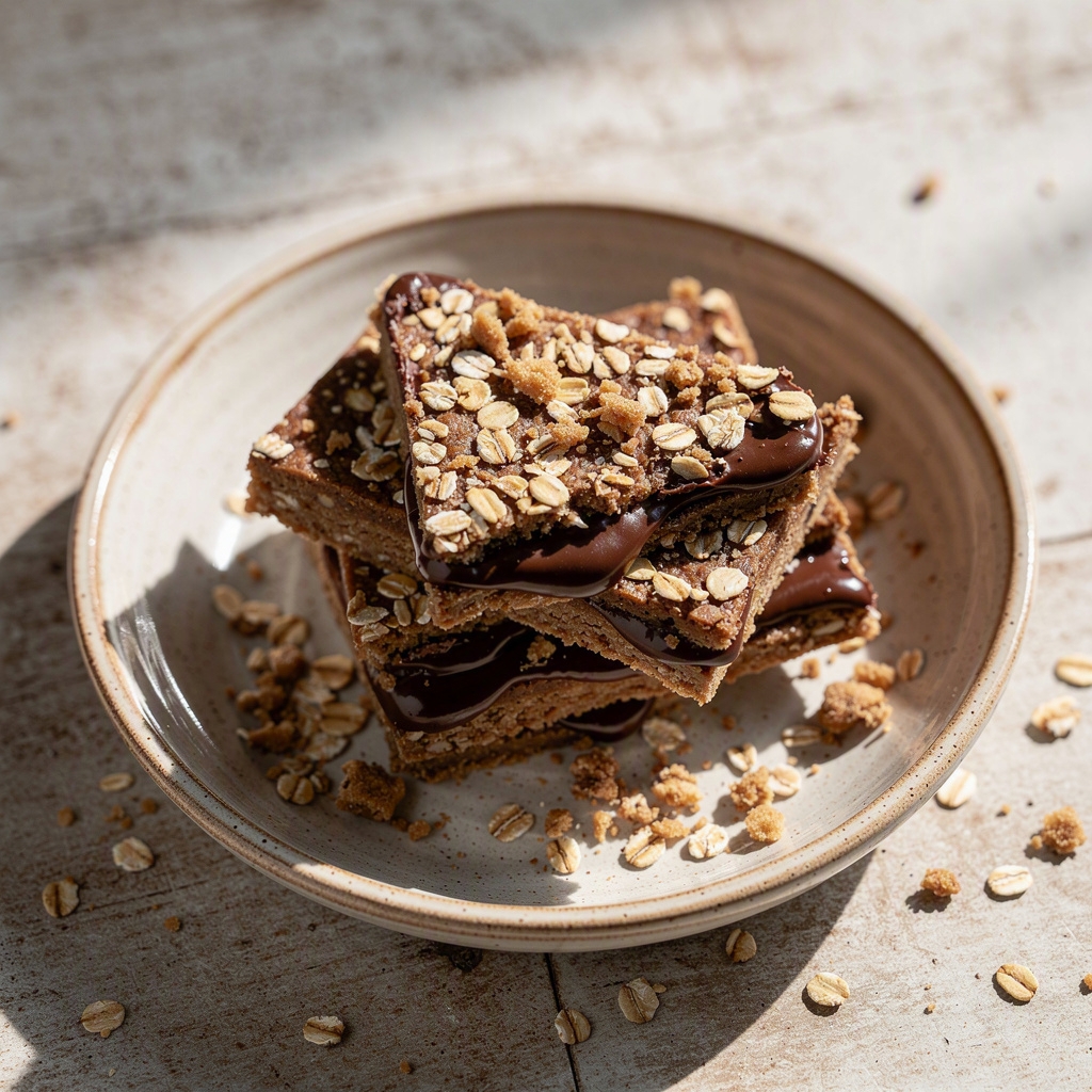 Chocolate Oatmeal Bars Recipe (Snack, dessert, or breakfast)
