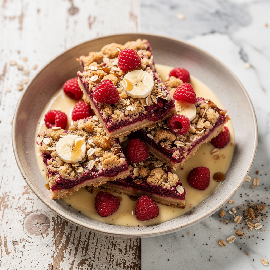 Raspberry Oatmeal Bars (Breakfast or Snack)