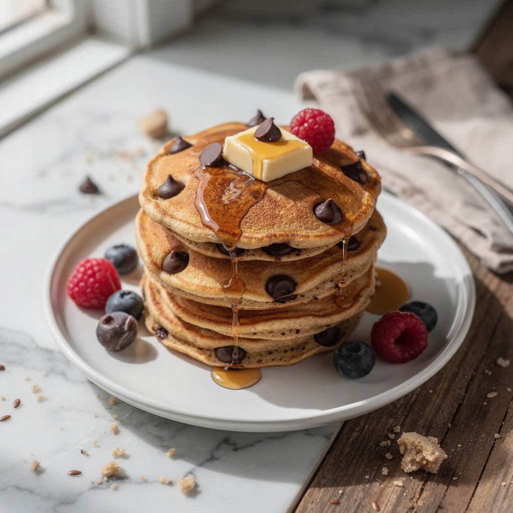 Vegan Chocolate Chip Pancakes (Breakfast)
