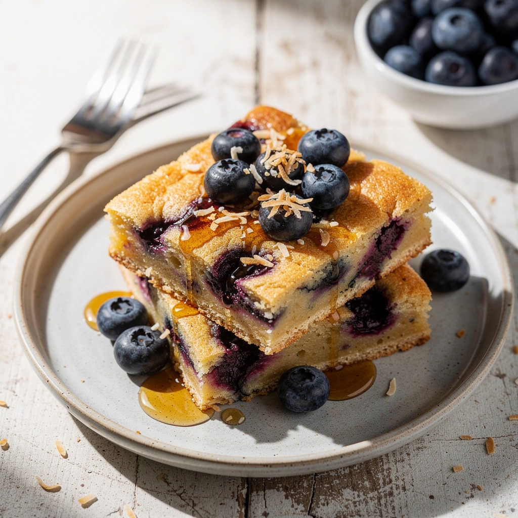 Oven baked blueberry pancakes (Breakfast)