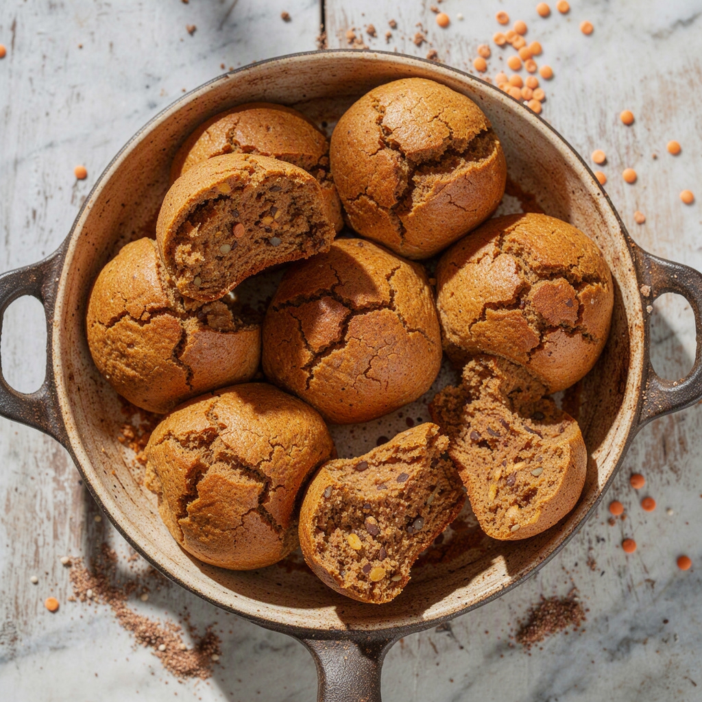 Red Lentil Bread Rolls