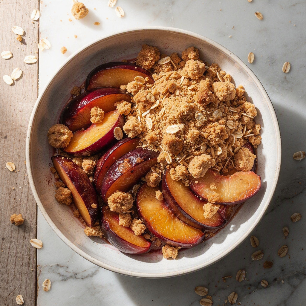Plum And Apple Crumble (Crisp) (Dessert)