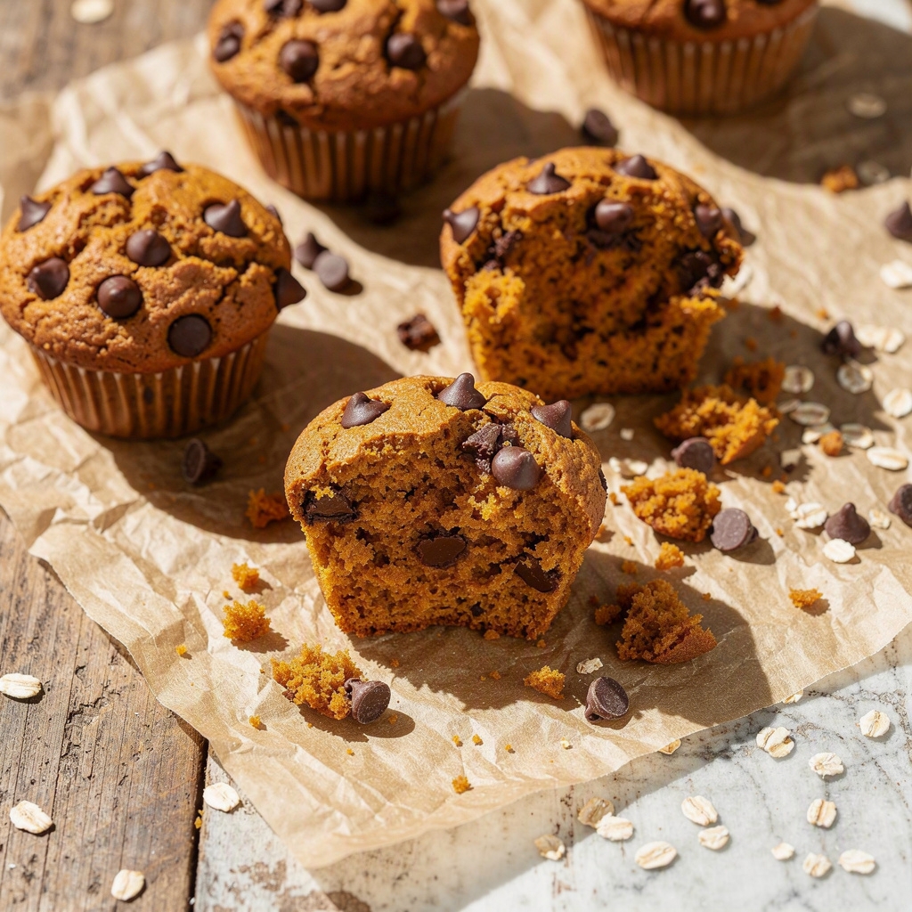 Chocolate Chip Sweet Potato Muffins (Breakfast or Dessert)