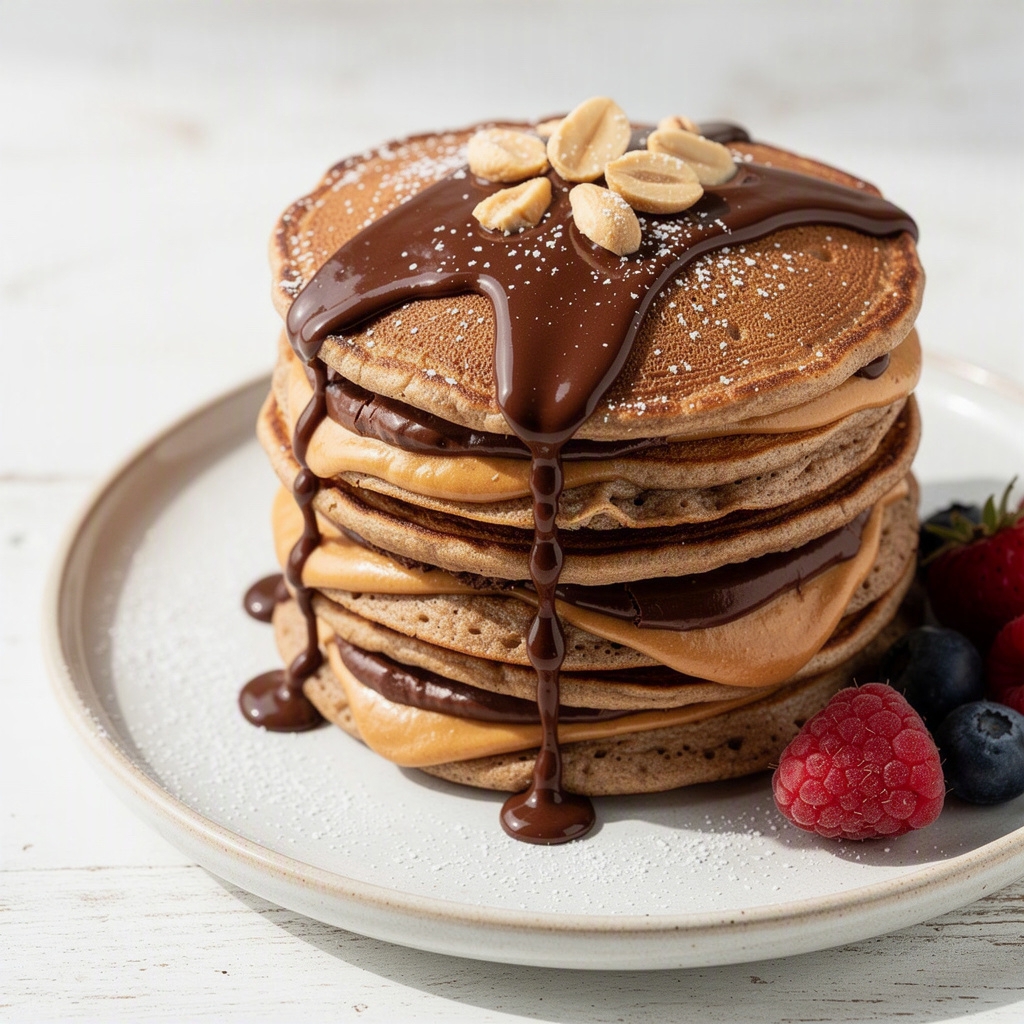 Chocolate Stuffed Pancakes (Breakfast)