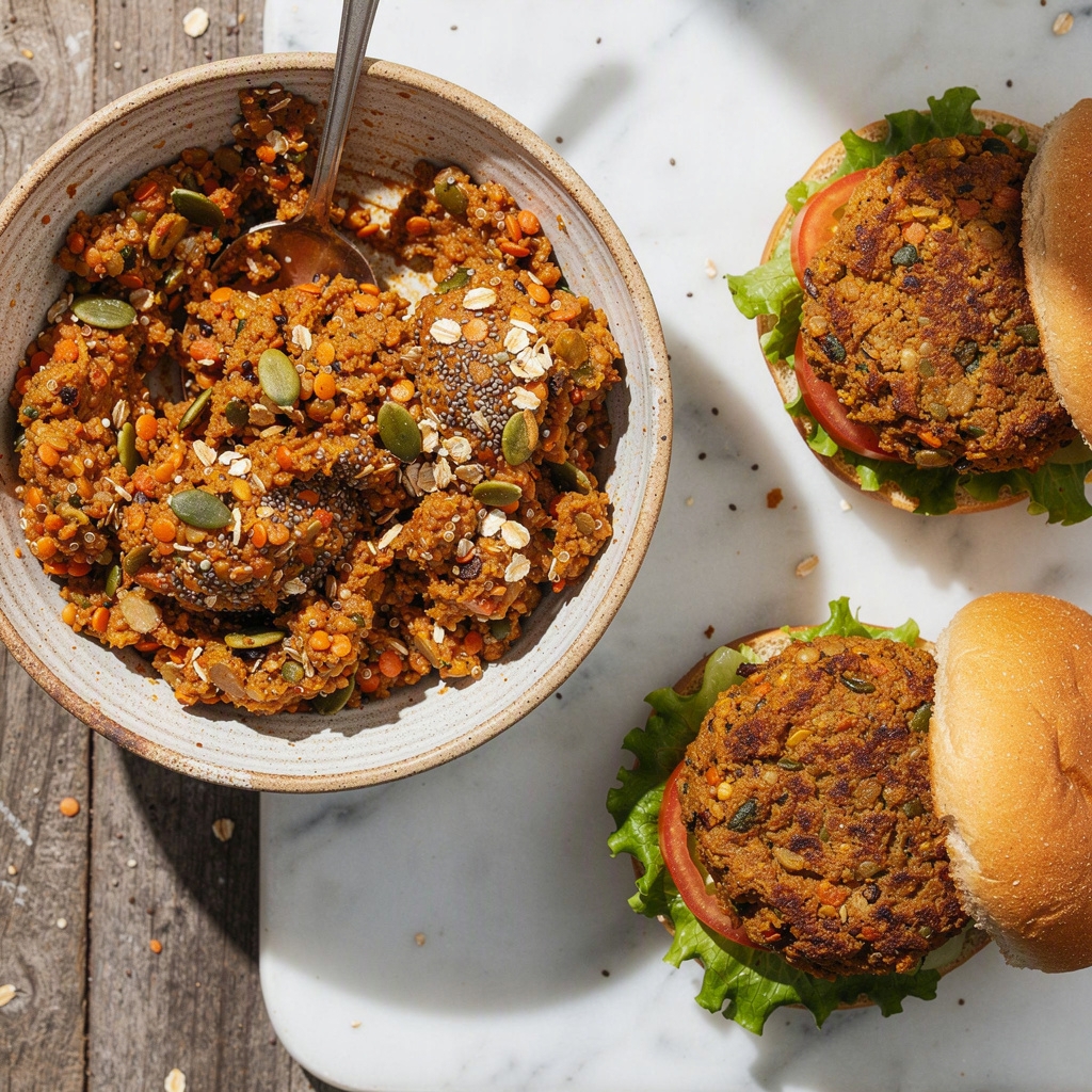 Lentil Veggie Burger Recipe