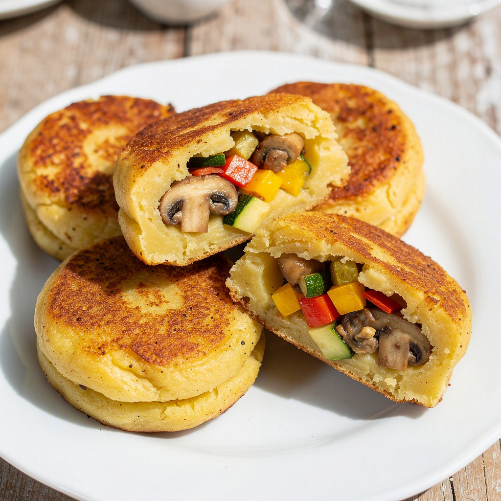 Vegan Stuffed Potato Cakes