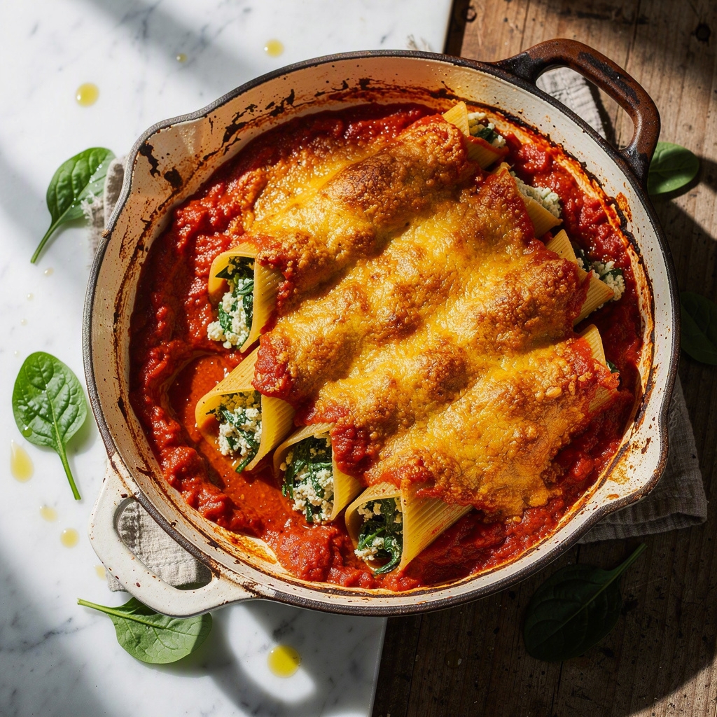 Spinach & "Ricotta" Cannelloni