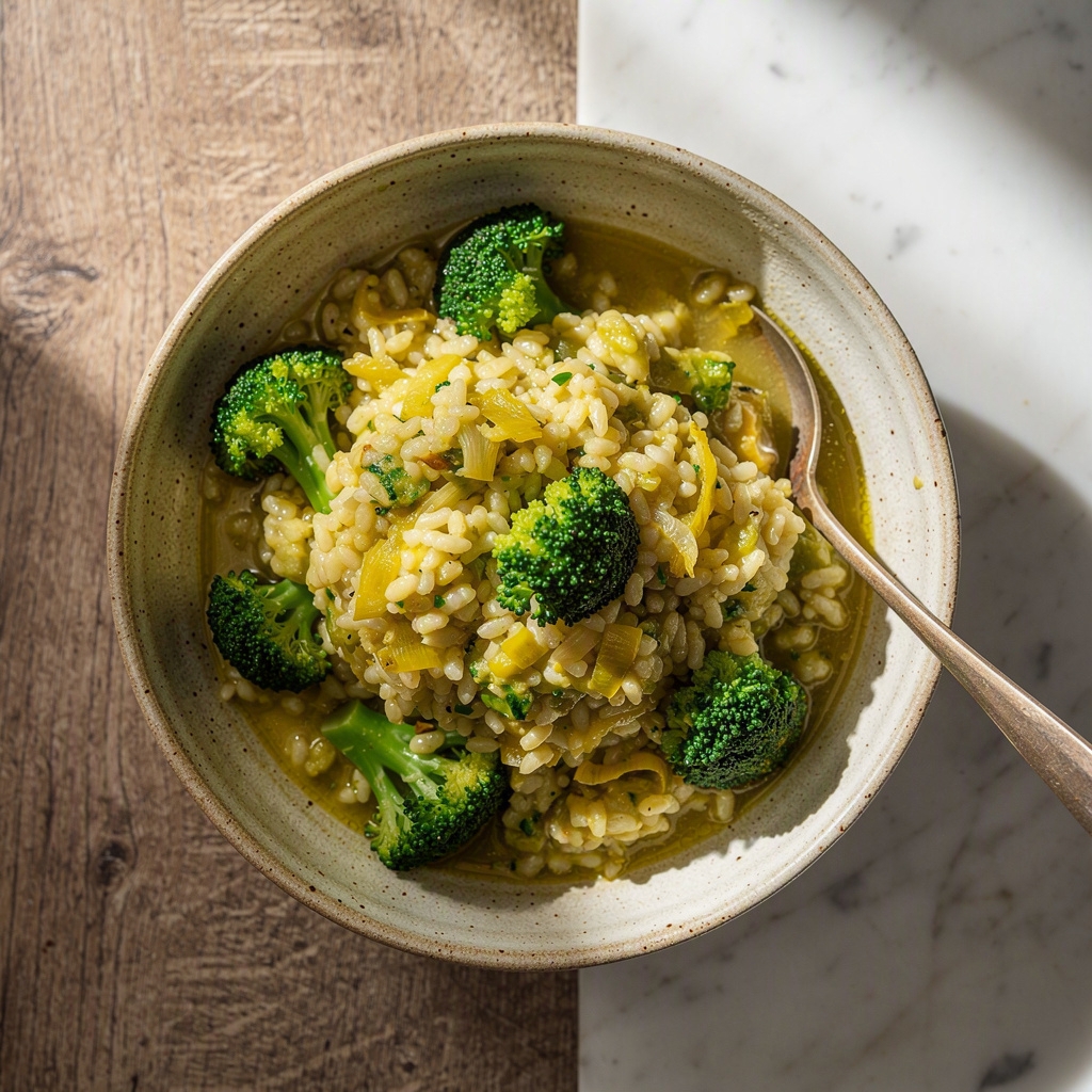 Vegan Risotto With Broccoli