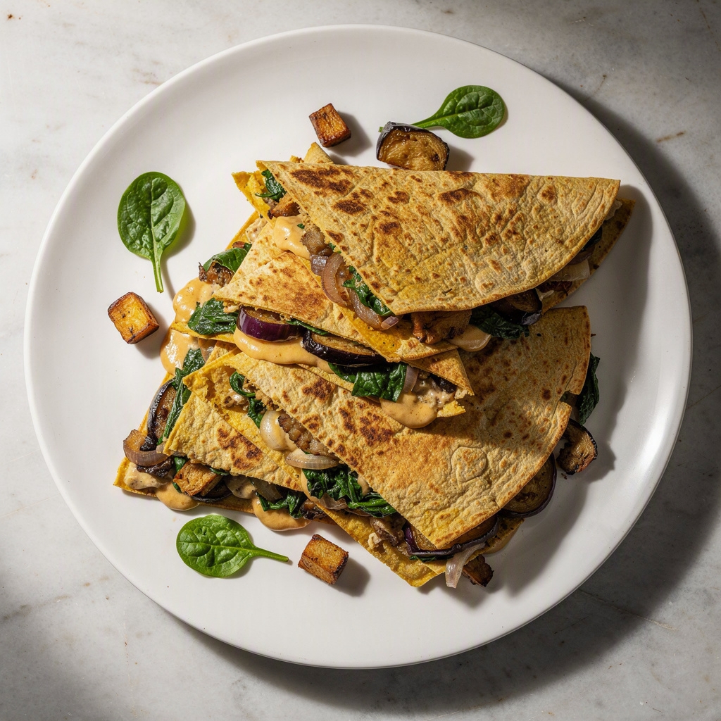 Vegan Spinach Quesadillas