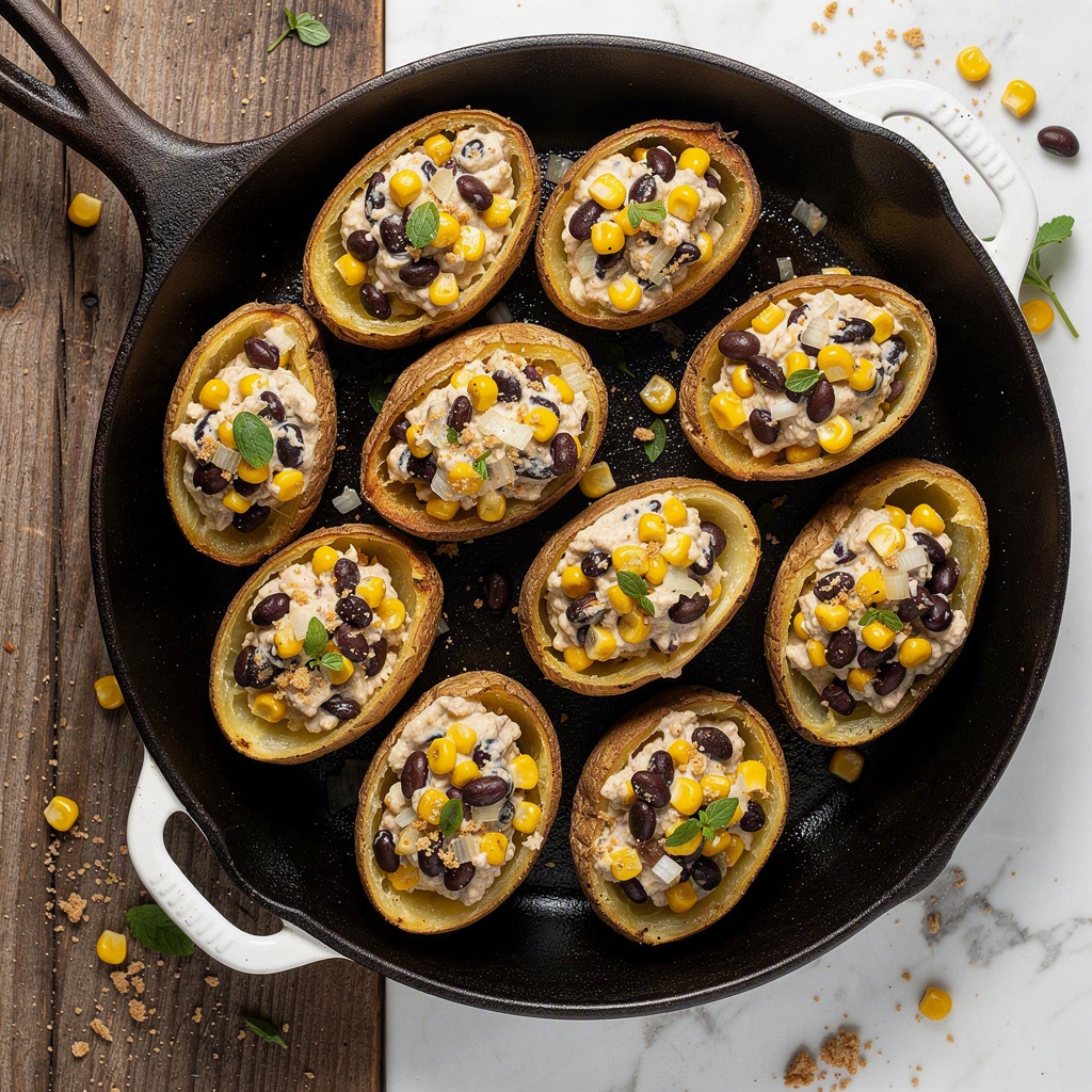 Healthy Stuffed Potato Skins