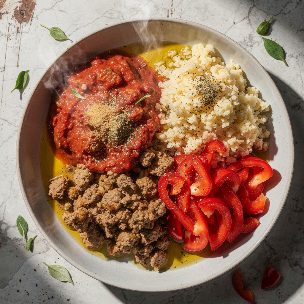 Healthy Unstuffed Peppers