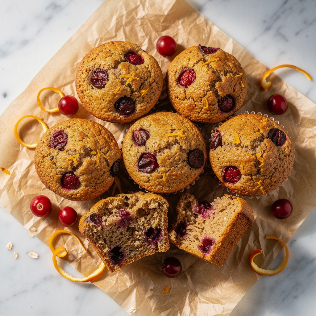 Healthy Cranberry Orange Muffins