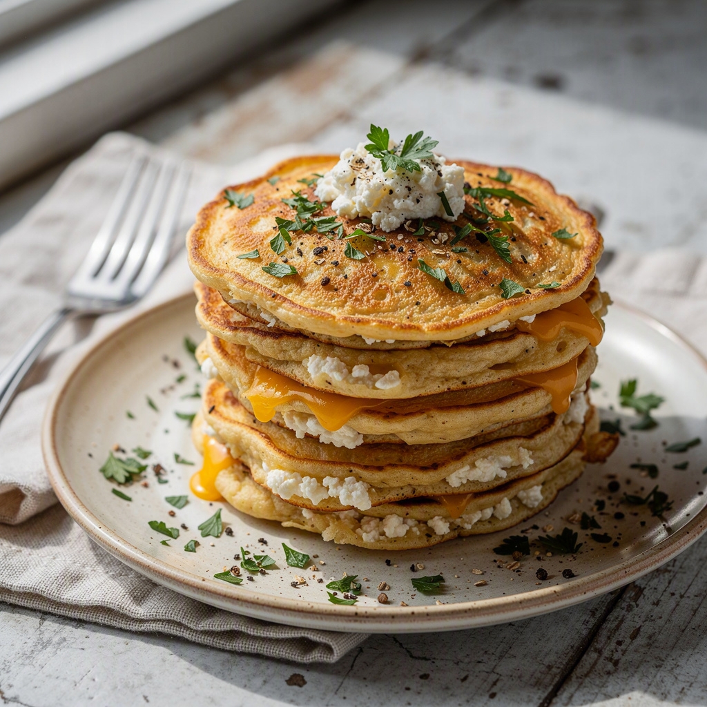 Cheddar Parsley Pancakes
