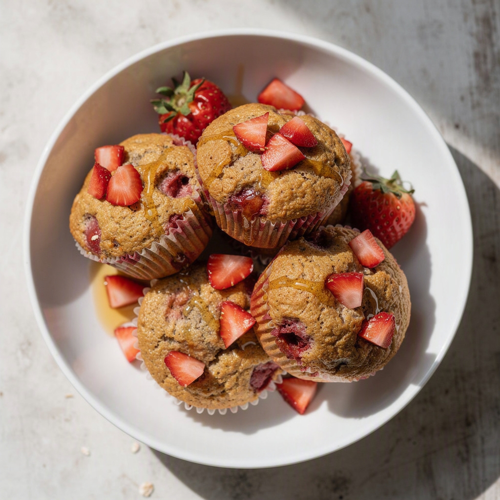 Strawberry Protein Muffins