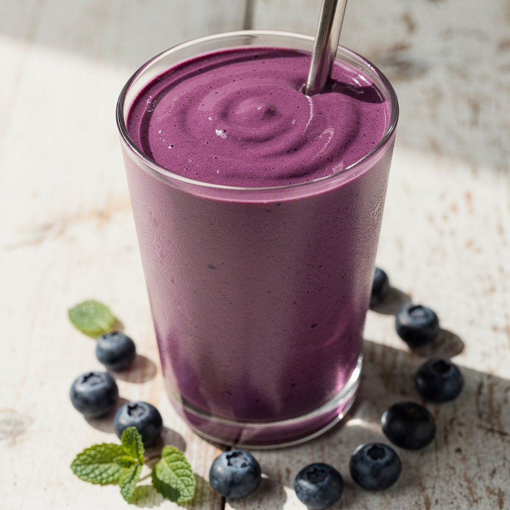 Blueberry Smoothie with Yogurt