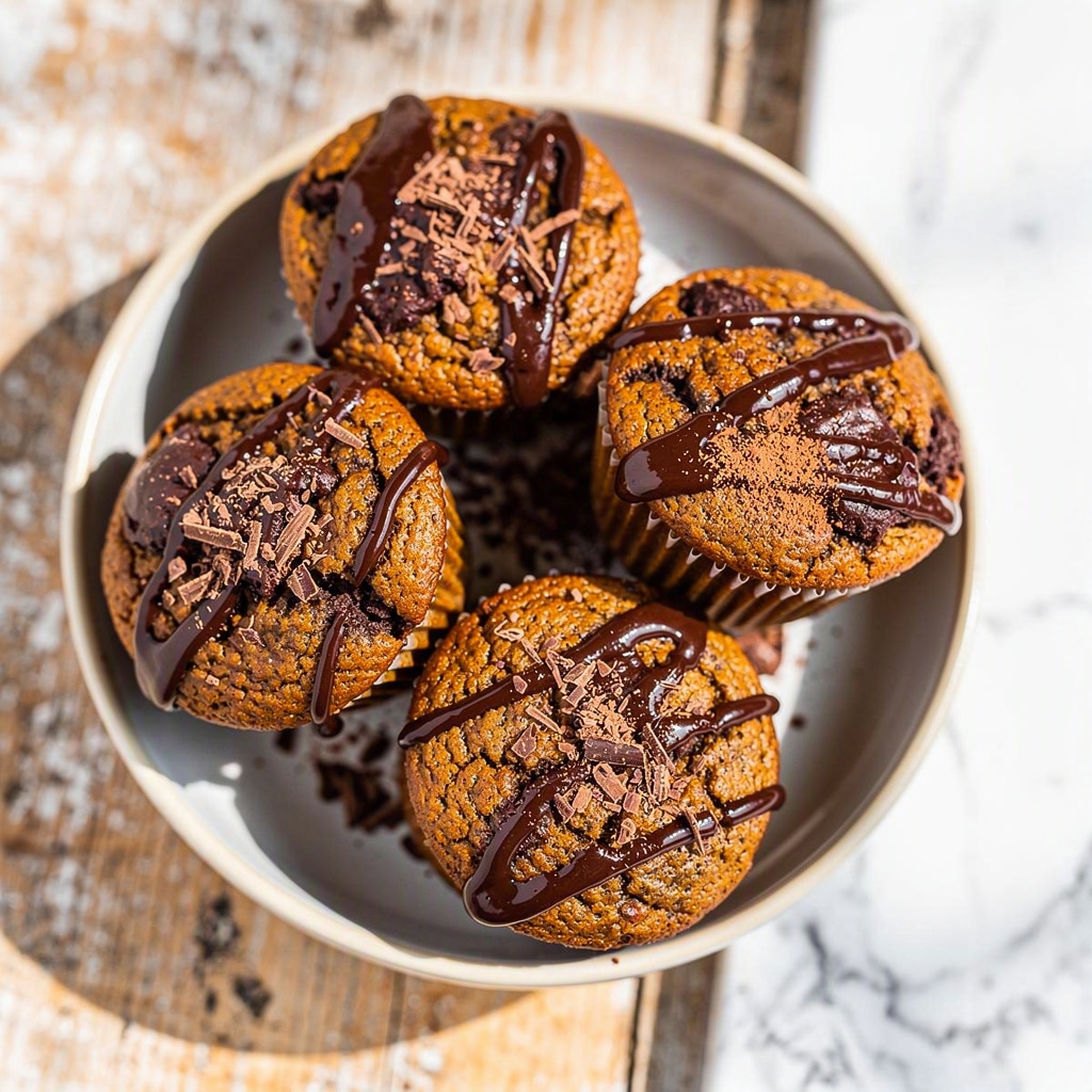 Healthy Peppermint Mocha Muffins