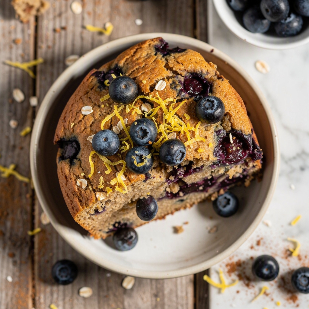 Healthy Lemon Blueberry Bread
