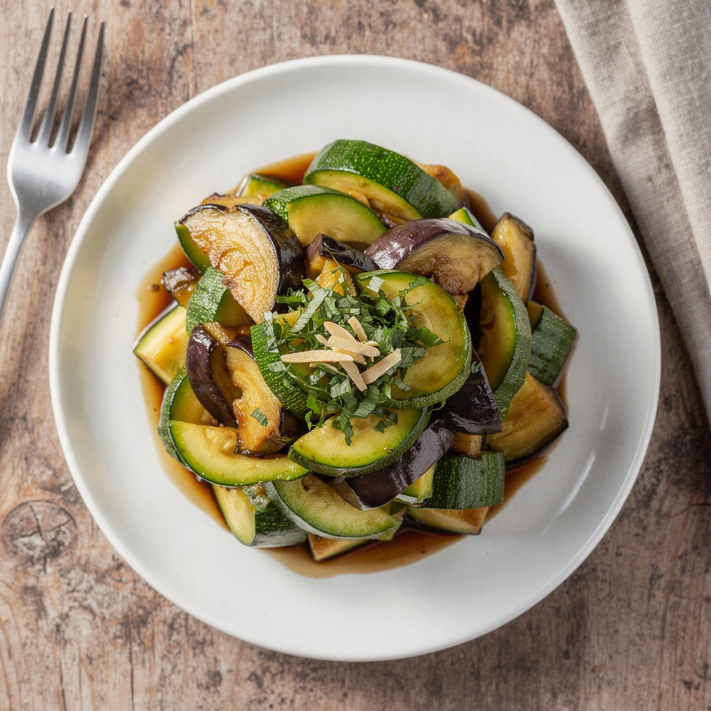 Eggplant Zucchini Stir-Fry