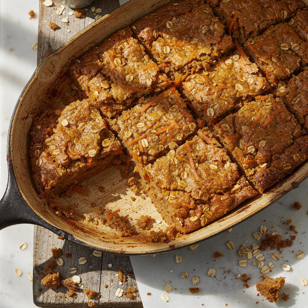 Carrot Cake Baked Oat Squares