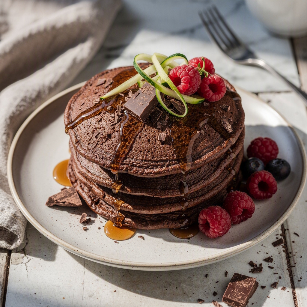 Chocolate Zucchini Pancakes