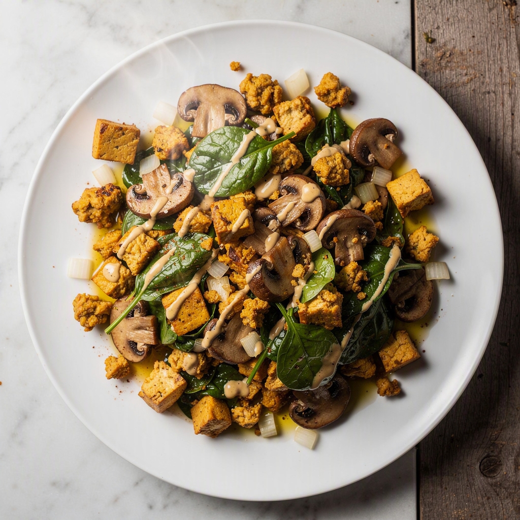 Savory Tofu and Mushroom Skillet