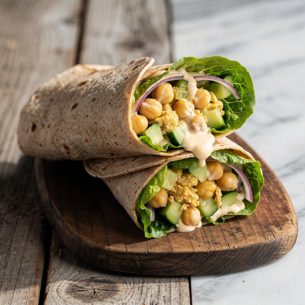 Chickpea Caesar Wrap