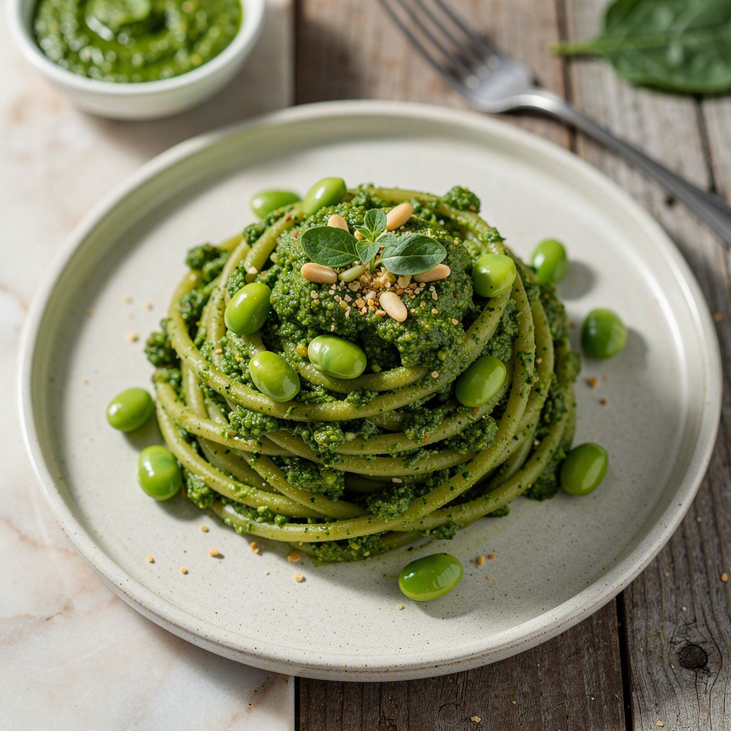 Chickpea Pesto Pasta