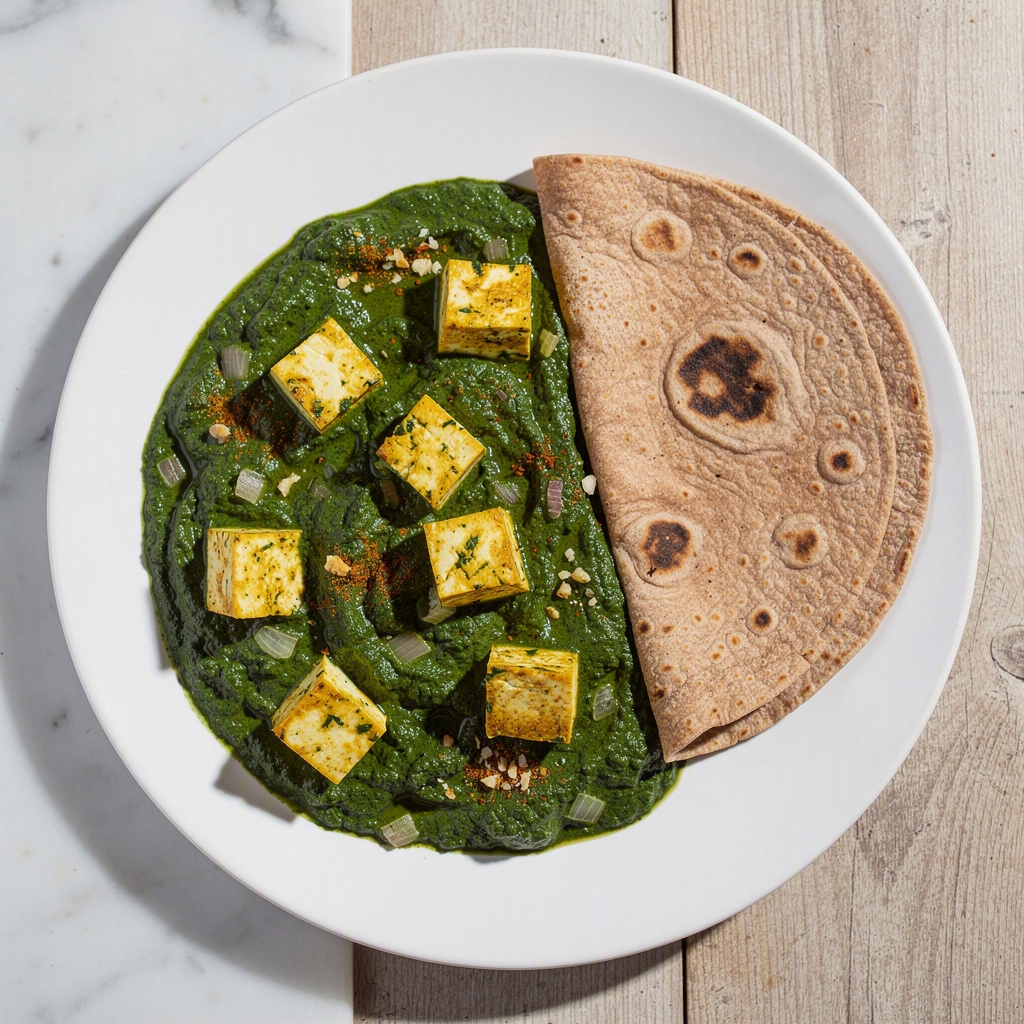 Palak Paneer with Roti