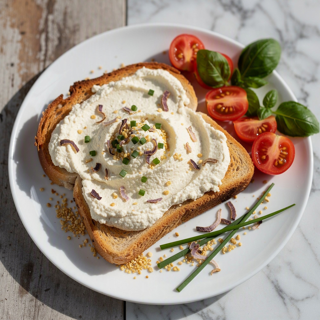Chive & Onion Whipped Tofu Toast