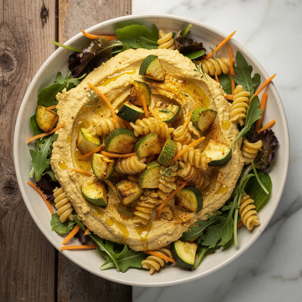 Hummus Pasta Salad