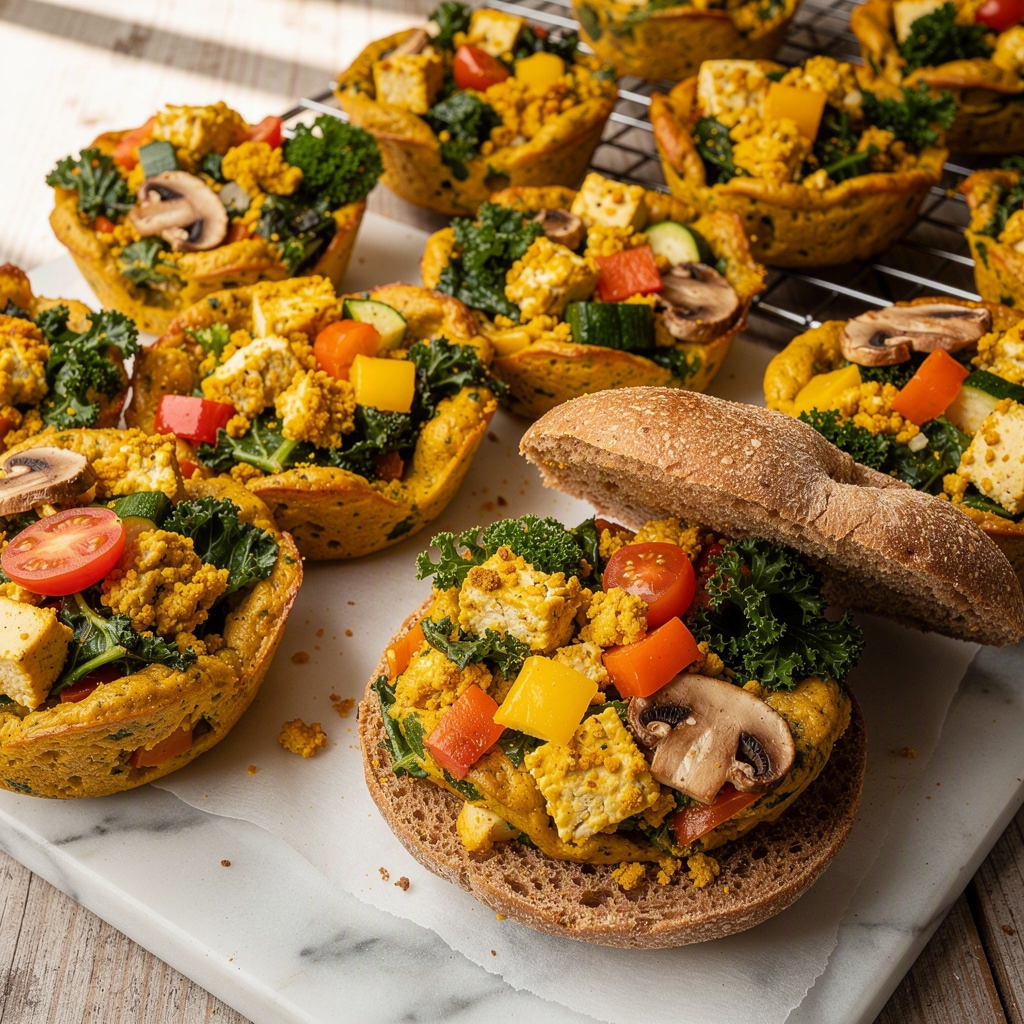 Kale Tofu Breakfast Cups