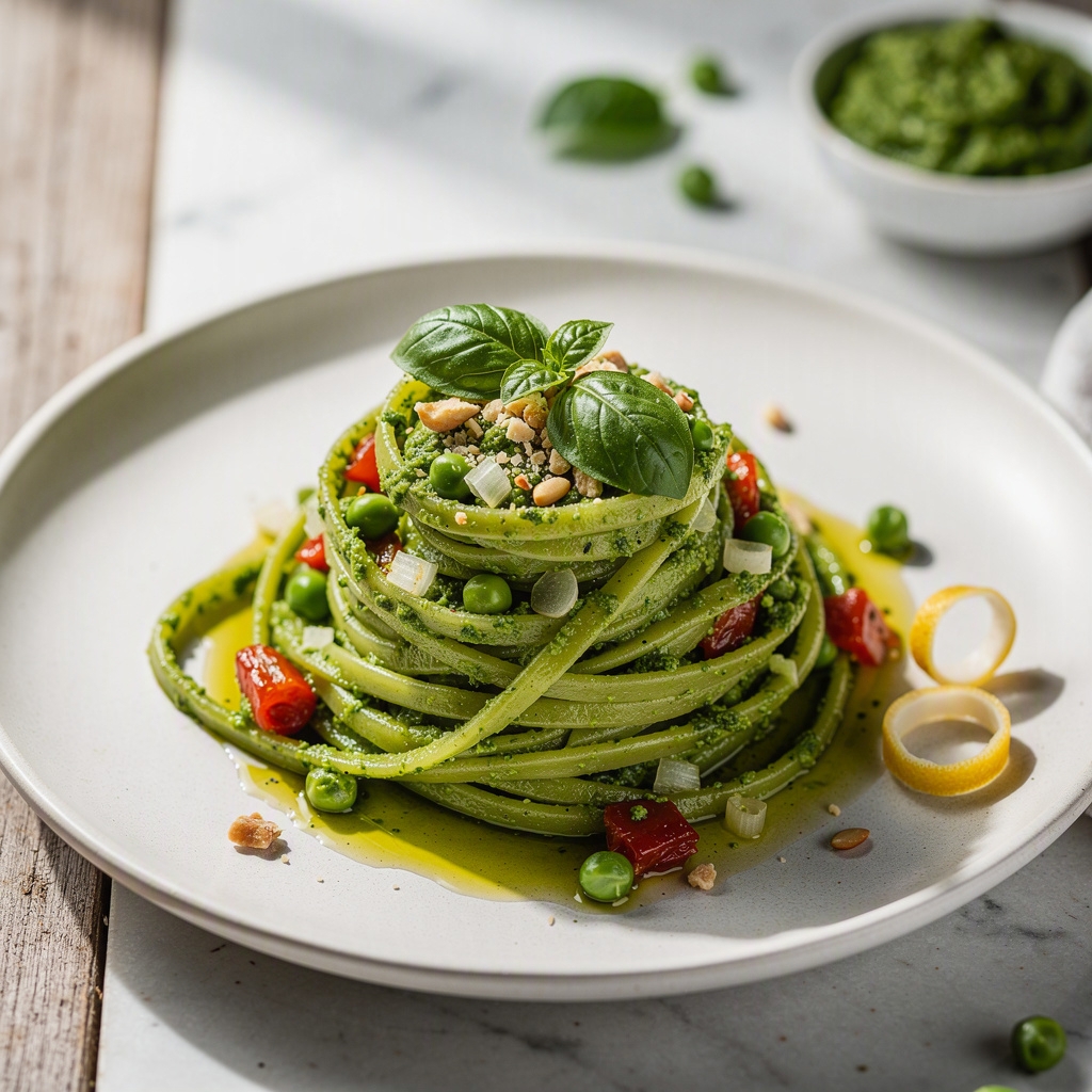 Pea and Basil Pesto Pasta