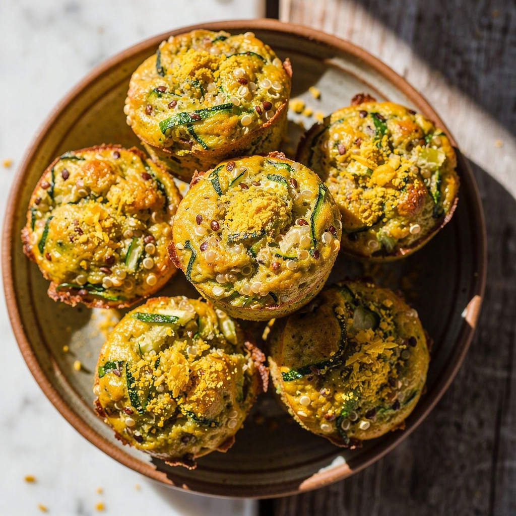 Vegan Quinoa Zucchini Frittata Muffins