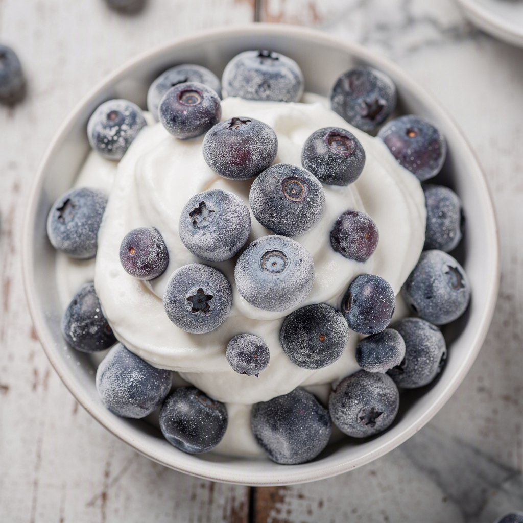 Frozen Yogurt Covered Blueberries