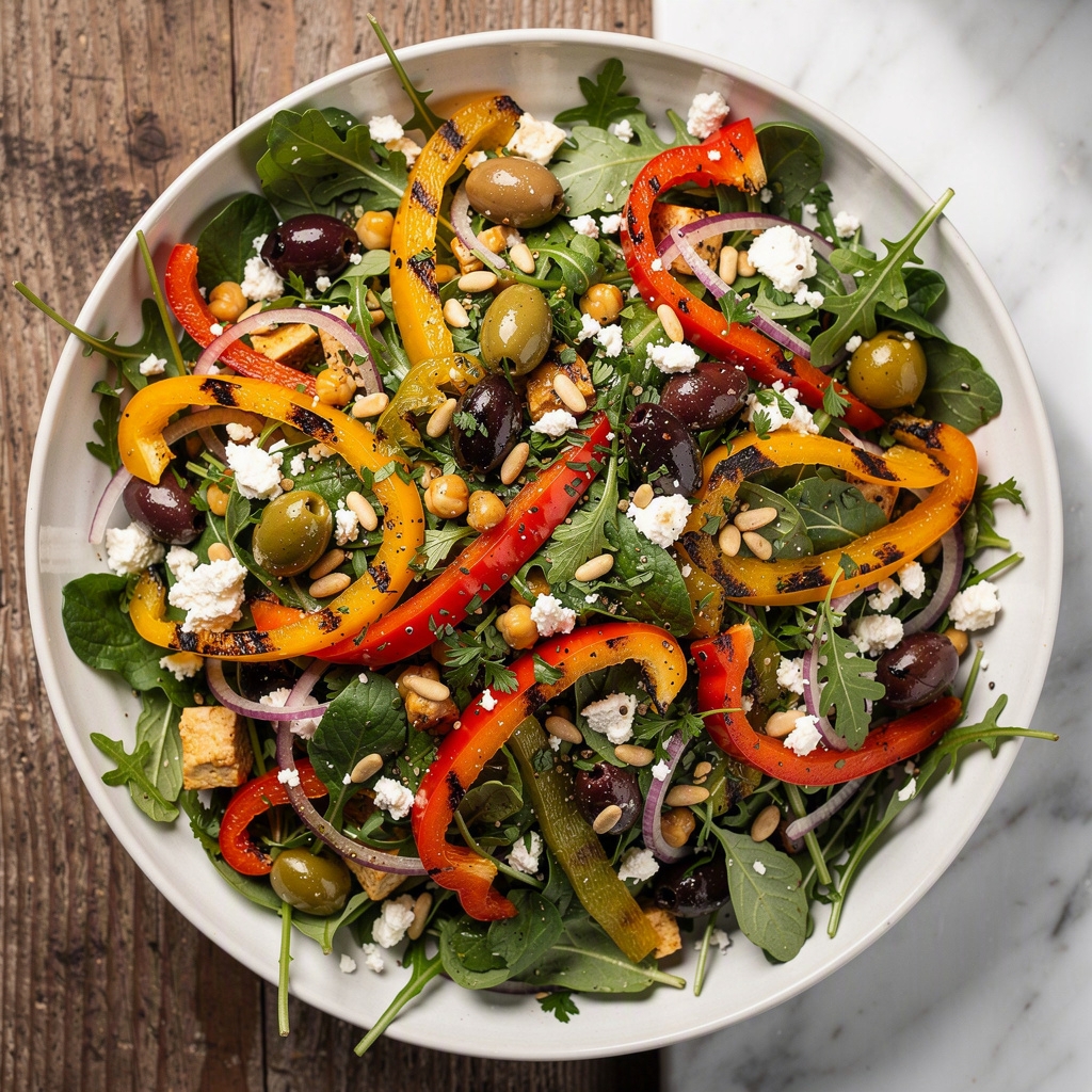 Grilled Bell Pepper Salad