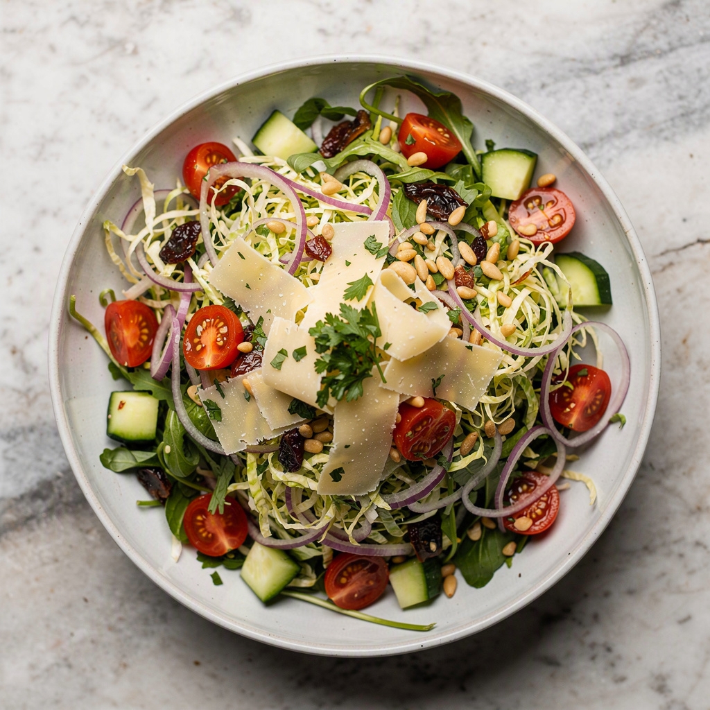 Italian Shaved Brussels Sprout Salad