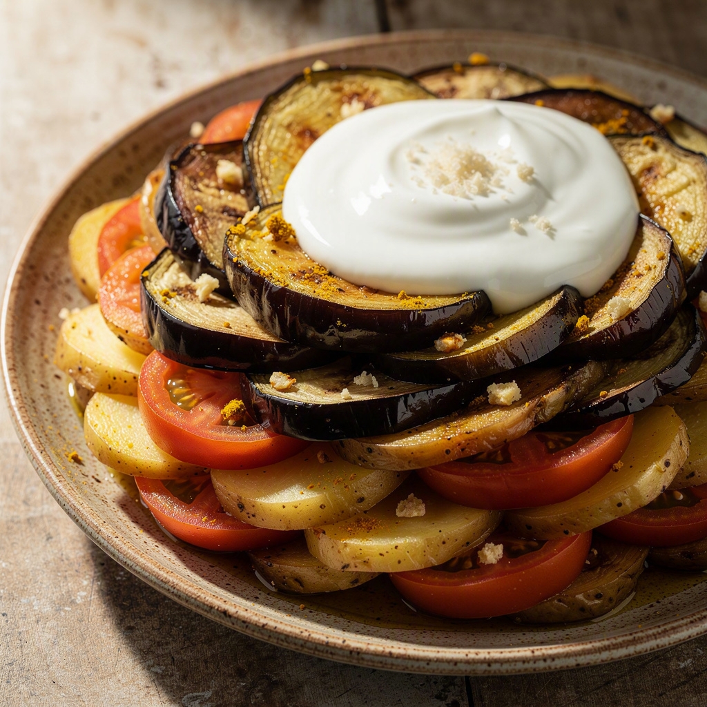 Kichaloo Banjan (Potato Eggplant Dish)