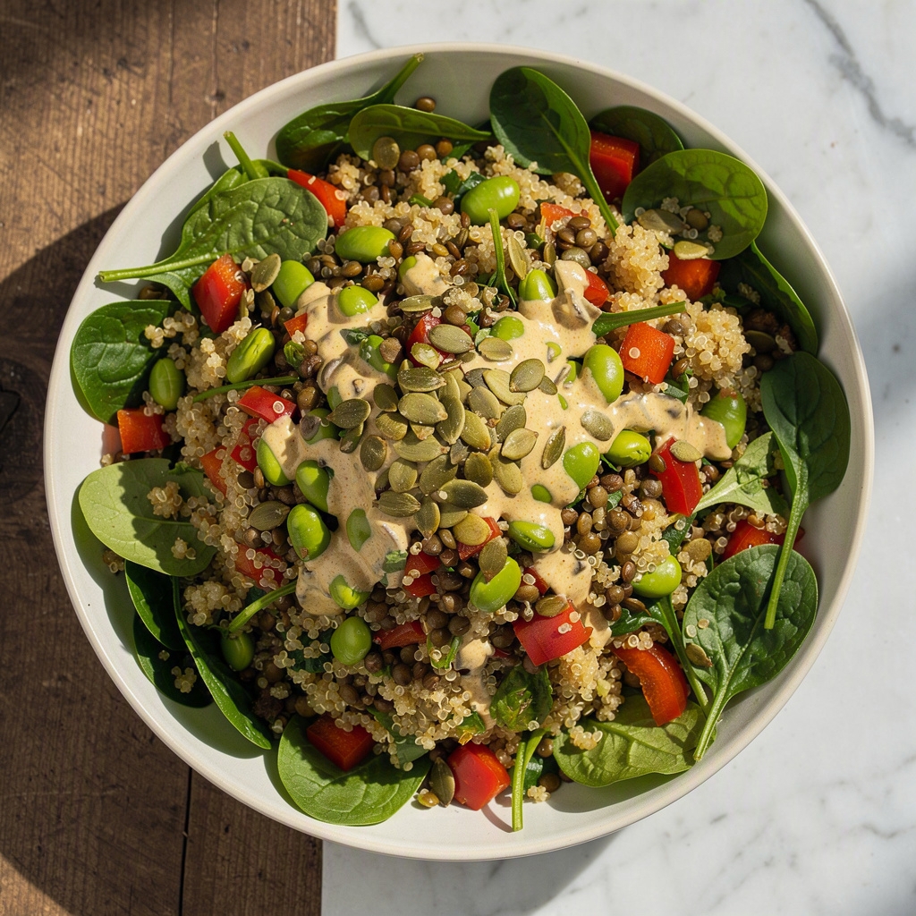 Protein-Packed Lentil Quinoa Salad