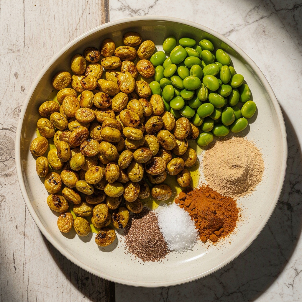 Roasted Edamame (Curry Version)