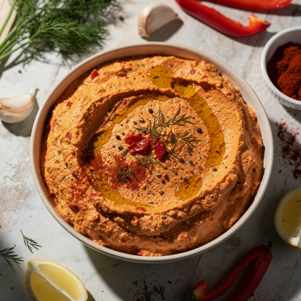 Roasted Red Pepper & Dill Dip
