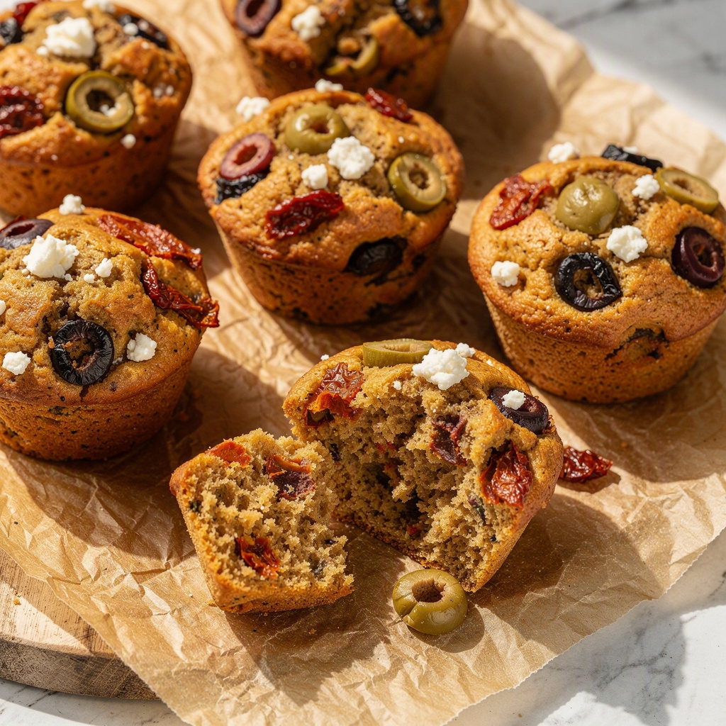 Savory Sun-Dried Tomato Olive Muffins