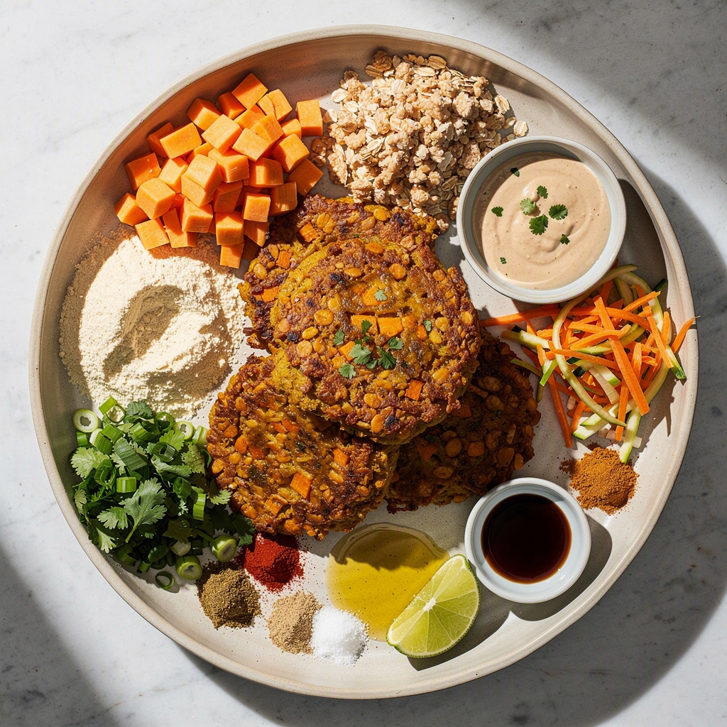 Spicy Sweet Potato Tempeh Fritters