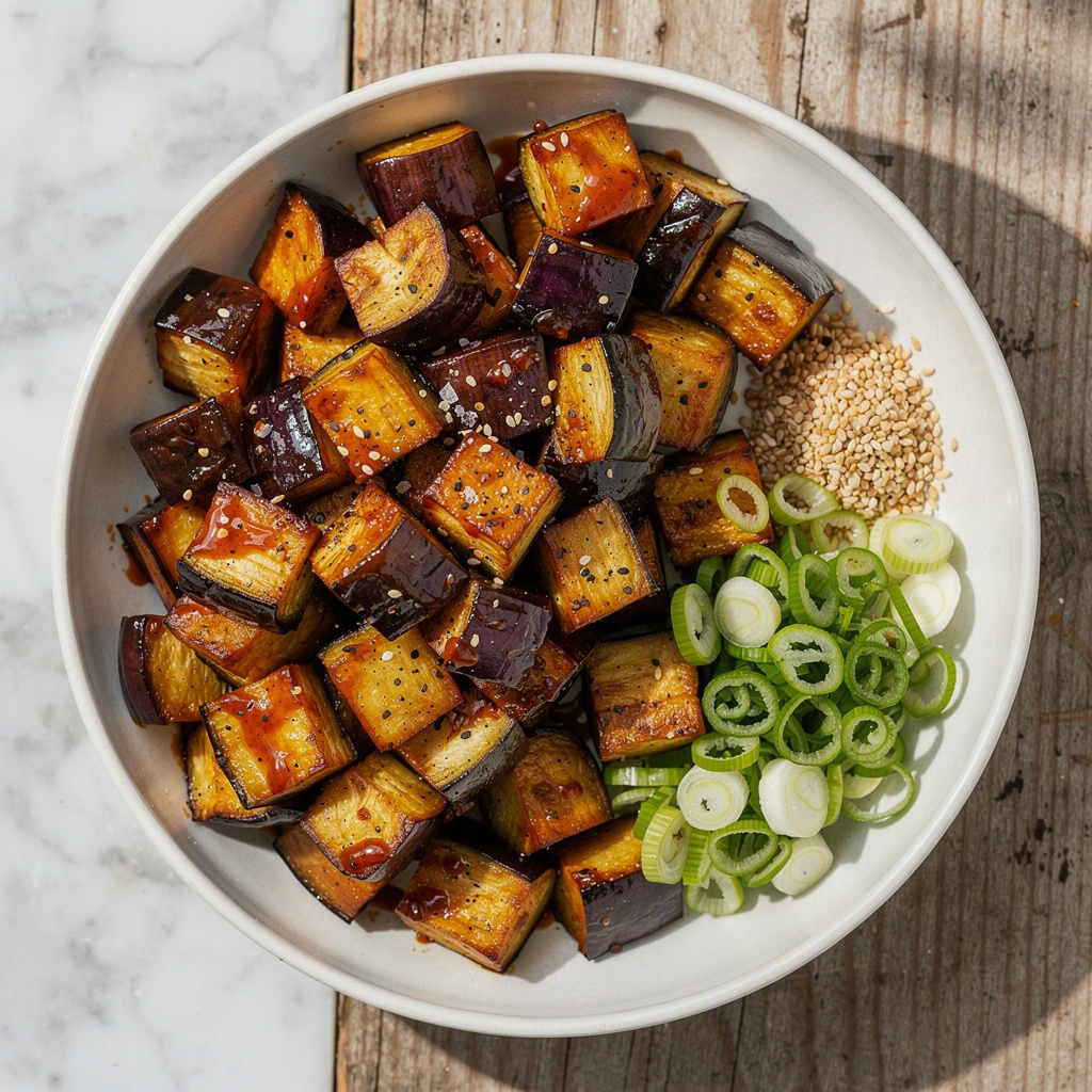 Sweet & Spicy Air Fryer Eggplant