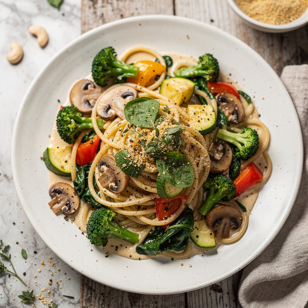 White Sauce Veggie Pasta