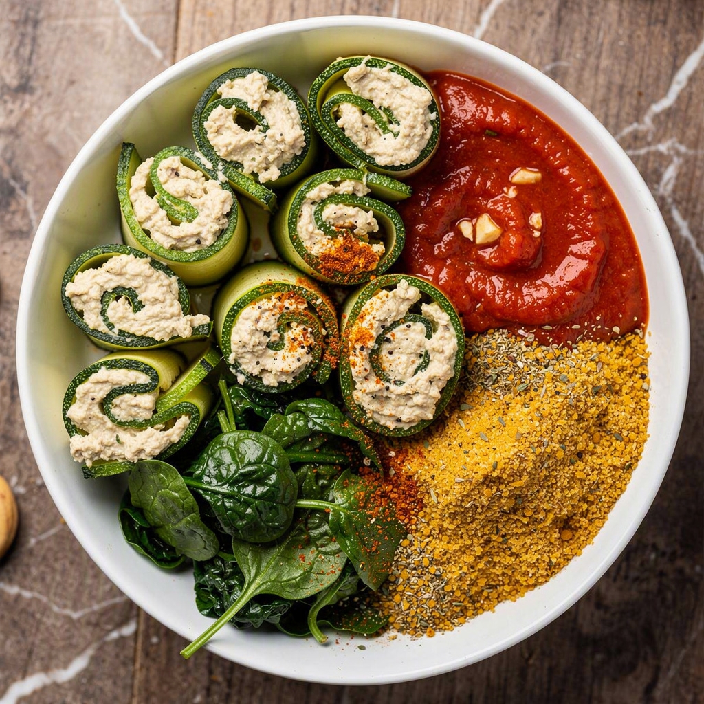 Zucchini Rolls with Vegan Ricotta Cheese