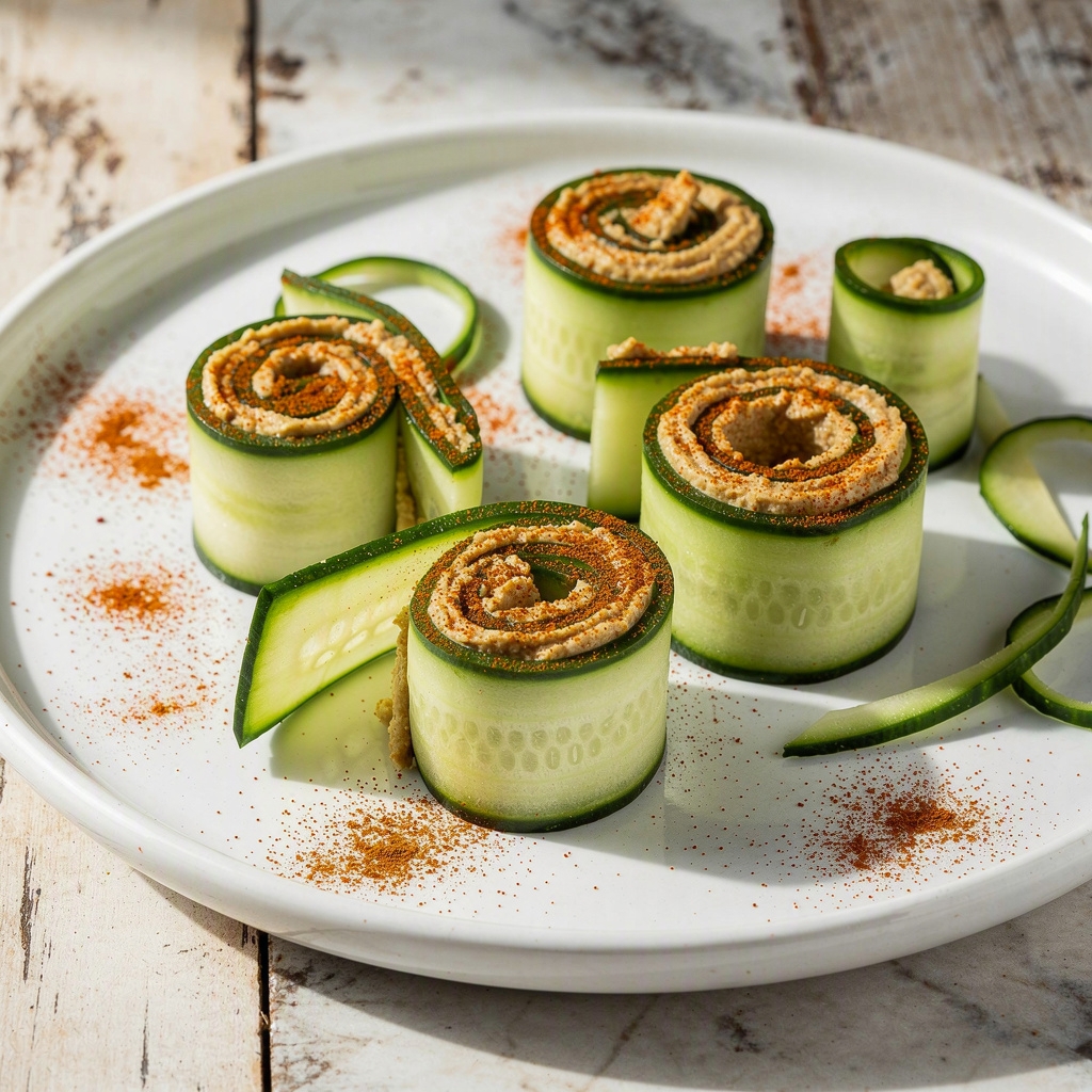 Cucumber-Hummus Rolls